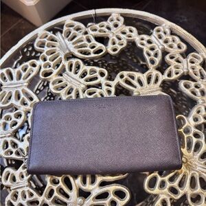 Coach Dark Gray Leather Wallet